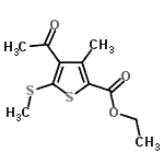 CAS 登录号：74597-79-8， 乙基4-乙酰基-3-甲基-5-(甲硫基)-2-噻吩羧酸酯