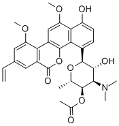 CAS#: 74622-75-6, [(2R,3R,4R,5R)-4-Dimethylamino-6-(8-Ethenyl-1-Hydroxy-10,12-Dimethoxy-6-Oxonaphtho[8,7-C]Isochromen-4-Yl)-5-Hydroxy-2-Methyloxan-3-Yl] Acetate