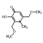 CAS 登录号：746599-88-2， 3-羟基-2,6-二(甲氧基甲基)-1-甲基-吡啶-4-酮