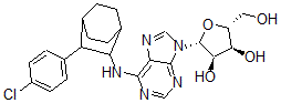 CAS#: 74717-74-1, (2R,3R,4S,5R)-2-[6-[[7-(4-Chlorophenyl)-8-Bicyclo[2.2.2]Octanyl]Amino]Purin-9-Yl]-5-(Hydroxymethyl)Oxolane-3,4-Diol