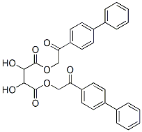 CAS 登录号：7497-84-9， 二[2-氧代-2-(4-苯基苯基)乙基]2,3-二羟基丁烷二酸酯