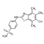 CAS#: 749812-79-1, 4-[(6-Hydroxy-4,5,7-trimethyl-1,3-benzothiazol-2-yl)amino]benzenesulfonamide