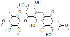 CAS#: 75086-97-4, 4,6,9,10-Tetrahydroxy-7-(4-Hydroxy-3,5-Dimethoxy-6-Methyloxan-2-Yl)Oxy-2,8-Dimethoxy-9-Methyl-8,10-Dihydro-7H-Tetracene-5,12-Dione