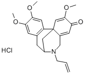 CAS#: 75370-53-5, (+/-)-5,6,7,8-Tetrahydro-2,10,11-Trimethoxy-6-(2-Propenyl)-3H-7,12B-Methanodibenz(c,e)Azocin-3-One Hydrochloride