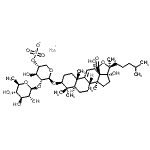 CAS 登录号：75410-52-5， 钠(3beta,12alpha)-12,17-二羟基-18-氧代-18,20-环氧羊毛甾-9(11)-烯-3-基2-O-(6-脱氧-beta-D-吡喃葡萄糖基)-4-O-磺酸-beta-D-吡喃木糖