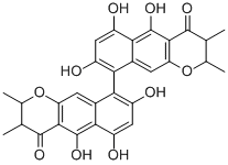 CAS#: 75514-37-3, 5,6,8-Trihydroxy-2,3-Dimethyl-9-(5,6,8-Trihydroxy-2,3-Dimethyl-4-Oxo-2,3-Dihydrobenzo[g]Chromen-9-Yl)-2,3-Dihydrobenzo[g]Chromen-4-One