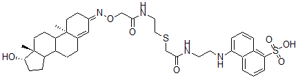 CAS#: 75585-80-7, 5-[2-[[2-[2-[[2-[[(10R,13S,17S)-17-Hydroxy-10,13-Dimethyl-1,2,6,7,8,9,11,12,14,15,16,17-Dodecahydrocyclopenta[a]Phenanthren-3-Ylidene]Amino]Oxyacetyl]Amino]Ethylsulfanyl]Acetyl]Amino]Ethylamino]Naphthalene-1-Sulfonic Acid