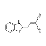 CAS 登录号：7570-39-0， [(2E)-2-(1,3-苯并噻唑-2(3H)-亚基)亚乙基]丙二腈