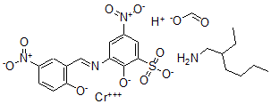 CAS#: 75718-03-5, (formato)(2-hydroxy-3-(((2-hydroxy-5-nitrophenyl)methylene)amino)-5-nitrobenzenesulfonato)-Chromate hydrogen Compd. with 2-ethyl-1-hexanamine