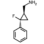 CAS 登录号：757181-90-1， 1-[(1R,2R)-2-氟-2-苯基环丙基]甲胺