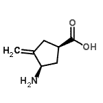 CAS 登录号：757942-73-7， (1R,3R)-3-氨基-4-亚甲基环戊烷e羧酸