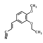 CAS 登录号：757962-43-9， (E)-3-(3-乙氧基-4-甲氧基-苯基)丙-2-烯腈