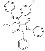 CAS#: 75859-68-6, 4-Butyl-4-[C-(4-Chlorophenyl)-N-Phenylcarbonimidoyl]-1,2-Di(Phenyl)Pyrazolidine-3,5-Dione
