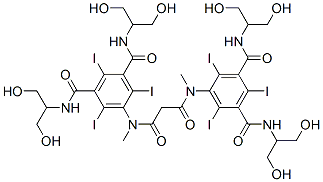 CAS#: 75871-98-6, 5-[[3-[[3,5-Bis(1,3-Dihydroxypropan-2-Ylcarbamoyl)-2,4,6-Triiodophenyl]-Methylamino]-3-Oxopropanoyl]-Methylamino]-N,N'-Bis(1,3-Dihydroxypropan-2-Yl)-2,4,6-Triiodobenzene-1,3-Dicarboxamide
