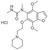 CAS 登录号：75883-73-7， 1-[4,7-二甲氧基-6-(2-哌啶-1-基乙氧基)-1-苯并呋喃-5-基]-1,3-二甲基脲盐酸盐