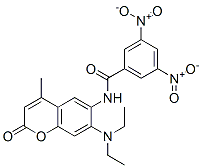 CAS 登录号：7596-09-0， N-(7-二乙基氨基-4-甲基-2-氧代-苯并吡喃-6-基)-3,5-二硝基-苯甲酰胺