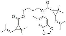 CAS 登录号：7597-87-7， [2-(苯并[1,3]二氧杂环戊烯-5-基甲基)-4-[2,2-二甲基-3-(2-甲基丙-1-烯基)环丙烷羰基]氧基-丁基]2,2-二甲基-3-(2-甲基丙-1-烯基)环丙烷-1-羧酸酯