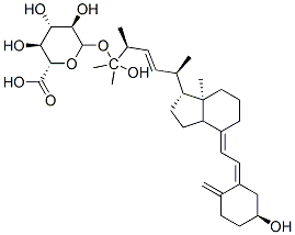 CAS#: 76020-77-4, (2S,3S,4S,5R,6S)-6-[(E,3S,6R)-6-[(1R,4E,7aR)-4-[(2Z)-2-(5-Hydroxy-2-Methylidenecyclohexylidene)Ethylidene]-7a-Methyl-2,3,3a,5,6,7-Hexahydro-1H-Inden-1-Yl]-2,3-Dimethylhept-4-En-2-Yl]Oxy-3,4,5-Trihydroxyoxane-2-Carboxylic Acid