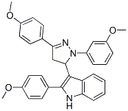 CAS#: 76195-69-2, 2-(4-Methoxyphenyl)-3-[2-(3-Methoxyphenyl)-5-(4-Methoxyphenyl)-3,4-Dihydropyrazol-3-Yl]-1H-Indole