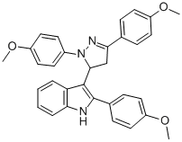 CAS#: 76195-70-5, 3-[2,5-Bis(4-Methoxyphenyl)-3,4-Dihydropyrazol-3-Yl]-2-(4-Methoxyphenyl)-1H-Indole