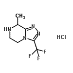 CAS#: 762240-93-7, 8-Methyl-3-(trifluoromethyl)-5,6,7,8-tetrahydro[1,2,4]triazolo[4,3-a]pyrazine hydrochloride (1:1)