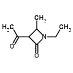 CAS#: 76269-84-6, 3-Acetyl-1-ethyl-4-methyl-2-azetidinone