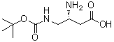 CAS#: 763102-78-9, (3R)-3-Amino-4-({[(2-methyl-2-propanyl)oxy]carbonyl}amino)butanoic acid