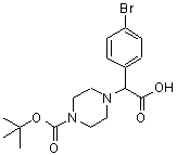 CAS#: 763109-75-7, (4-Bromophenyl)(4-{[(2-methyl-2-propanyl)oxy]carbonyl}-1-piperazinyl)acetic acid
