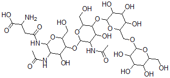 CAS 登录号：76333-26-1， D-甘露糖基-(1-6)-D-甘露糖基-(1-4)-2-乙酰氨基-2-脱氧-D-吡喃葡萄糖基-(1-4)-2-乙酰氨基-1-N-(4'-L-天冬氨酰)-2-脱氧-beta-D-吡喃葡萄糖基胺