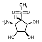 CAS#: 764621-17-2, (1R,2S,3R,4S,5S)-4-Amino-5-(methylsulfonyl)-1,2,3-cyclopentanetriol