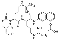 CAS 登录号：76474-52-7， 苯基甲基N-[(2S)-5-(二氨基亚甲基氨基)-1-[[(2S)-5-(二氨基亚甲基氨基)-1-(萘-2-基氨基)-1-氧代戊烷-2-基]氨基]-1-氧代戊烷-2-基]氨基甲酸酯