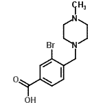 CAS 登录号：765269-29-2， 3-溴-4-[(4-甲基-1-哌嗪基)甲基]苯甲酸