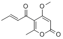 CAS 登录号：76868-97-8， 5-[(E)-丁-2-烯酰基]-4-甲氧基-6-甲基吡喃-2-酮