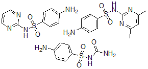 CAS 登录号：76902-28-8， 4-氨基-N-(4,6-二甲基嘧啶-2-基)苯磺酰胺;(4-氨基苯基)磺酰基脲;4-氨基-N-嘧啶-2-基苯磺酰胺