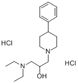 CAS 登录号：76907-72-7， 1-二乙基氨基-3-(4-苯基哌啶-1-基)丙-2-醇二盐酸盐