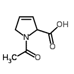 CAS#: 76945-40-9, 1-Acetyl-2,5-dihydro-1H-pyrrole-2-carboxylic acid