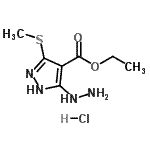CAS#: 769966-78-1, Ethyl 5-hydrazino-3-(methylsulfanyl)-1H-pyrazole-4-carboxylate hydrochloride (1:1)