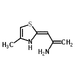 CAS 登录号：771433-98-8， (3E)-3-(4-甲基-1,3-噻唑-2(3H)-亚基)-1-丙烯-2-胺