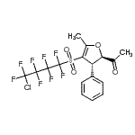 CAS 登录号：771491-68-0， 1-{(2R,3S)-4-[(4-氯-1,1,2,2,3,3,4,4-八氟丁基)磺酰基]-5-甲基-3-苯基-2,3-二氢-2-呋喃基}乙酮