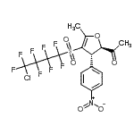 CAS 登录号：771491-74-8， 1-[(2R,3S)-4-[(4-氯-1,1,2,2,3,3,4,4-八氟丁基)磺酰基]-5-甲基-3-(4-硝基苯基)-2,3-二氢-2-呋喃基]乙酮