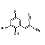 CAS 登录号：771558-34-0， (5-氟-2-羟基-3-甲基苄亚基)丙二腈