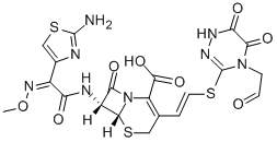 CAS#: 77360-52-2, (6R,7R)-7-[[(2Z)-2-(2-Amino-1,3-Thiazol-4-Yl)-2-Methoxyiminoacetyl]Amino]-3-[(E)-2-[[5,6-Dioxo-4-(2-Oxoethyl)-1H-1,2,4-Triazin-3-Yl]Sulfanyl]Ethenyl]-8-Oxo-5-Thia-1-Azabicyclo[4.2.0]Oct-2-Ene-2-Carboxylic Acid