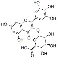 CAS 登录号：77363-65-6， (2S,3S,4S,5R,6S)-6-[5,7-二羟基-4-氧代-2-(3,4,5-三羟基苯基)苯并吡喃-3-基]氧基-3,4,5-三羟基四氢吡喃-2-羧酸