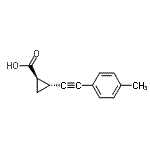 CAS 登录号：774125-38-1， (1R,2R)-2-[(4-甲基苯基)乙炔基]环丙烷羧酸