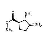 CAS 登录号：774511-88-5， 甲基(1R,2S)-2-氨基-3-亚甲基环戊烷羧酸酯