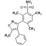 CAS#: 775344-85-9, 2,4,6-Trimethyl-3-(5-methyl-4-phenyl-1,2-oxazol-3-yl)benzenesulfonamide