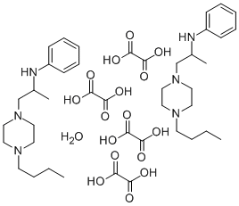 CAS#: 77562-88-0, N-(1-Methyl-2-(4-n-butylpiperazino)ethyl)aniline dioxalate hemihydrate