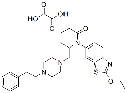 CAS#: 77576-48-8, 2-Ethoxy-6-(N-(1-Methyl-2-(4-Phenethylpiperazino)Ethyl)Propionamide)Benzothiazole Dioxalate