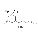 CAS 登录号：776295-11-5， 5-(5-己烯-2-基)-3,3-二甲基环己酮