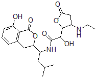 CAS 登录号：77700-96-0， 2-(3-乙基氨基-5-氧代四氢呋喃-2-基)-2-羟基-N-[1-(8-羟基-1-氧代异色满-3-基)-3-甲基丁基]乙酰胺